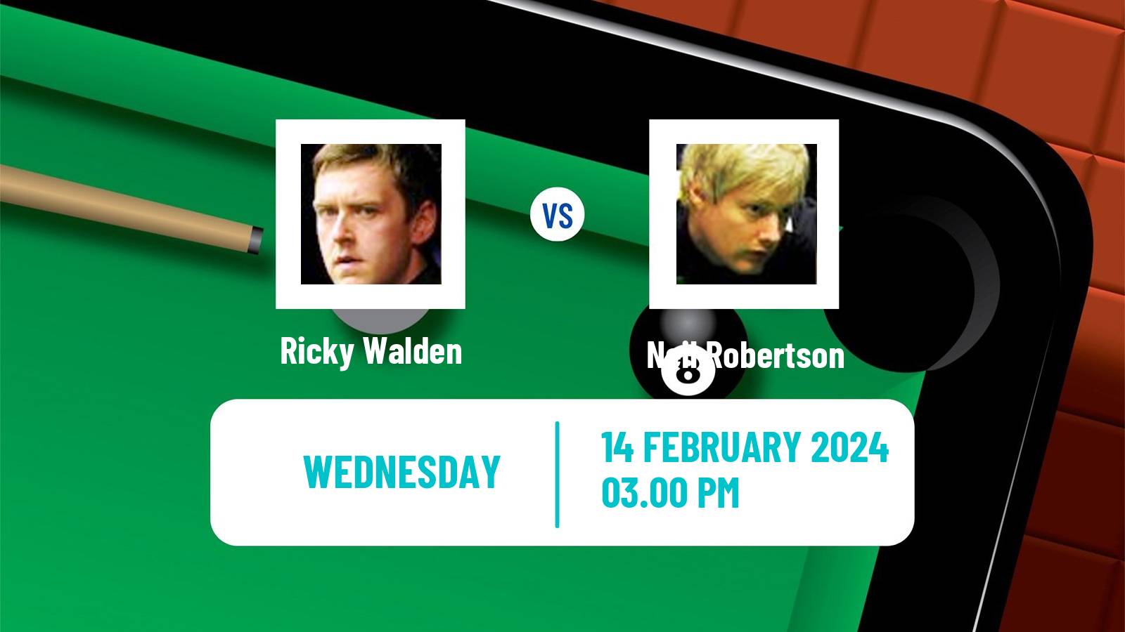 Snooker Welsh Open Ricky Walden - Neil Robertson