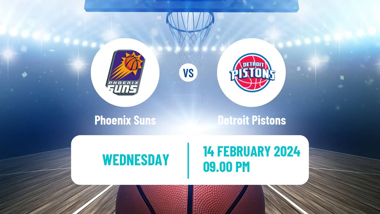 Basketball NBA Phoenix Suns - Detroit Pistons