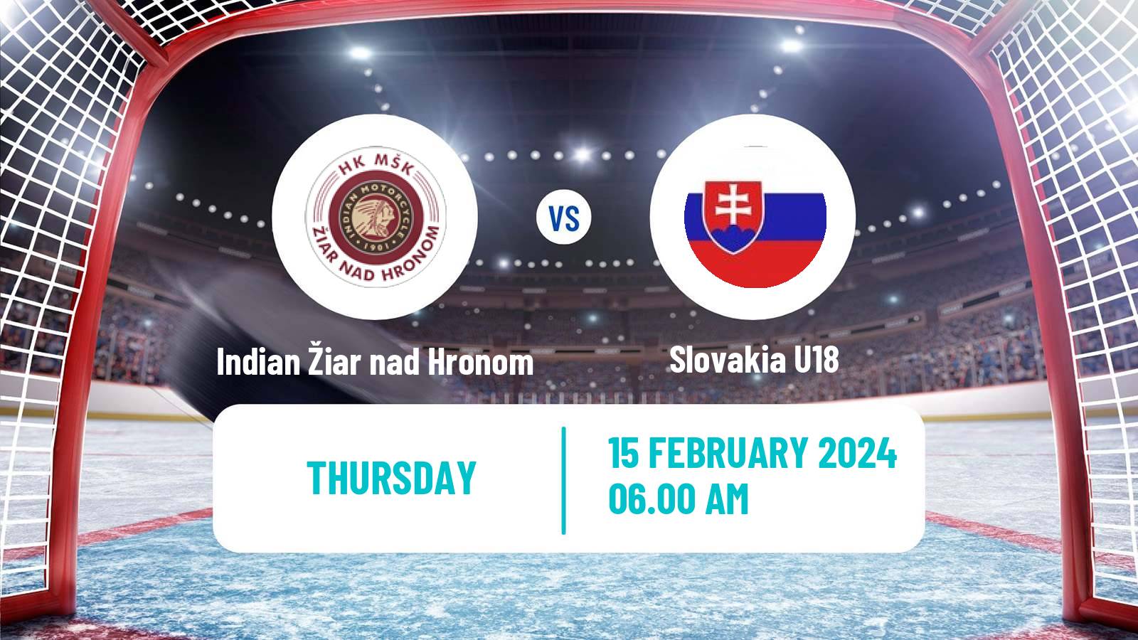 Hockey Slovak 1 Liga Hockey Indian Žiar nad Hronom - Slovakia U18