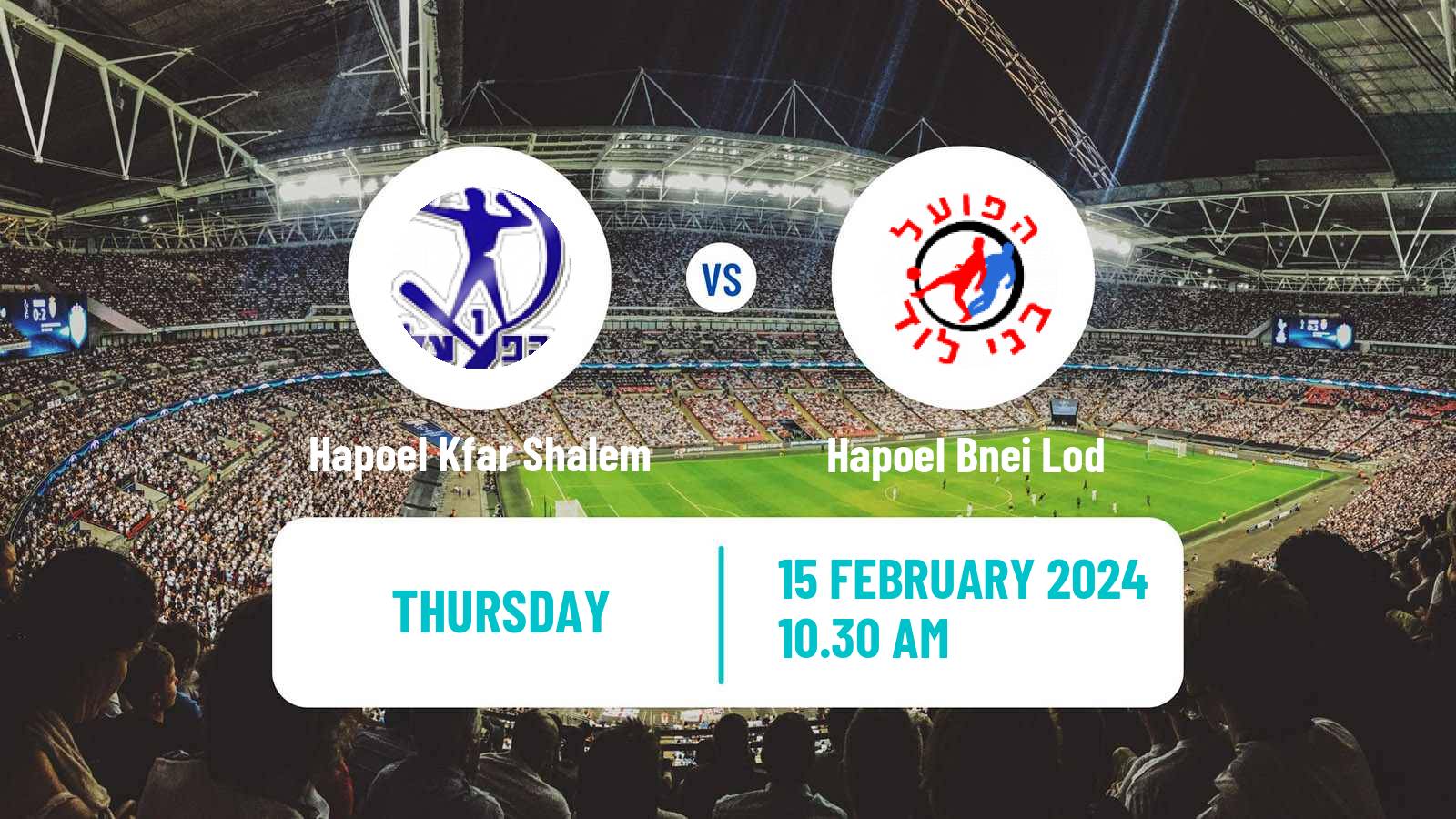 Soccer Israeli Liga Alef South Hapoel Kfar Shalem - Hapoel Bnei Lod