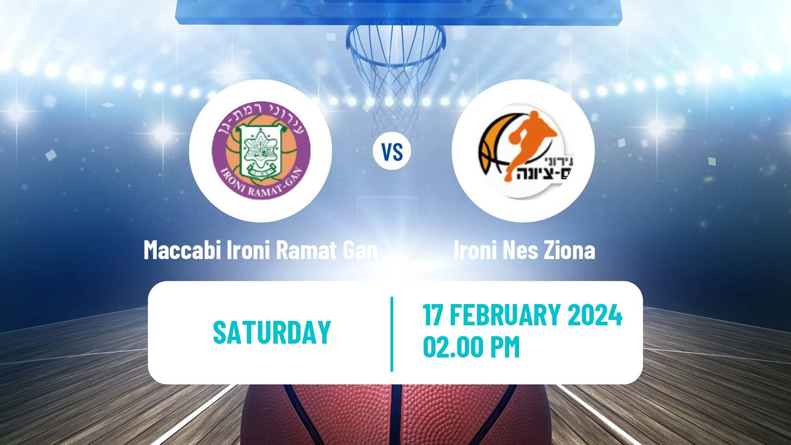 Basketball Israeli Basketball Super League Maccabi Ironi Ramat Gan - Ironi Nes Ziona