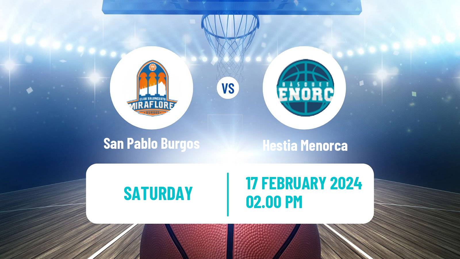 Basketball Spanish LEB Oro San Pablo Burgos - Hestia Menorca