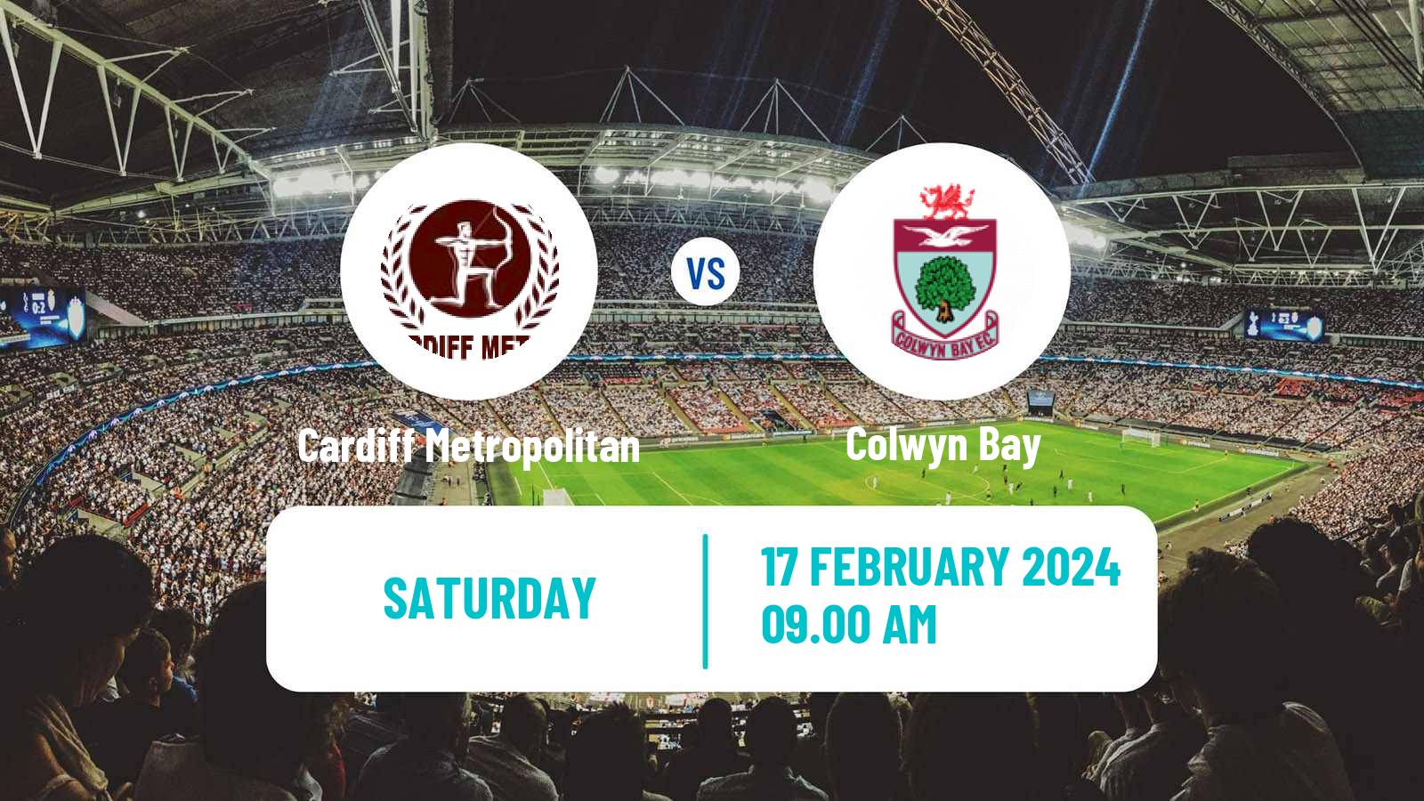 Soccer Welsh FA Cup Cardiff Metropolitan - Colwyn Bay