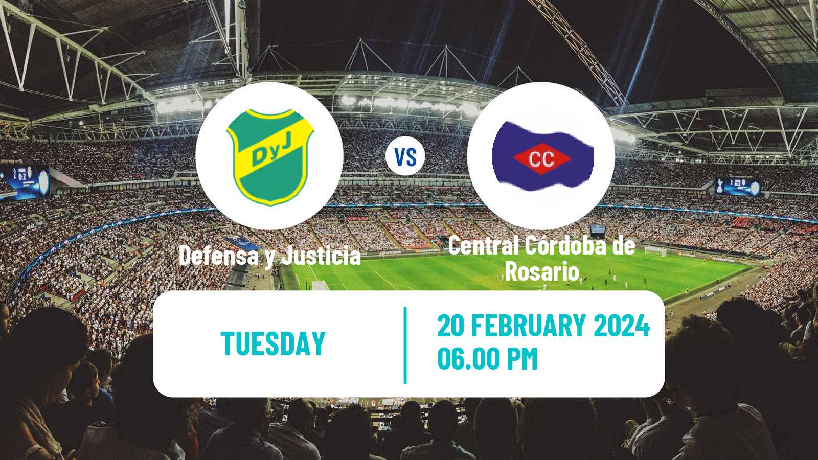 Soccer Argentinian Copa de la Liga Profesional Defensa y Justicia - Central Córdoba de Rosario