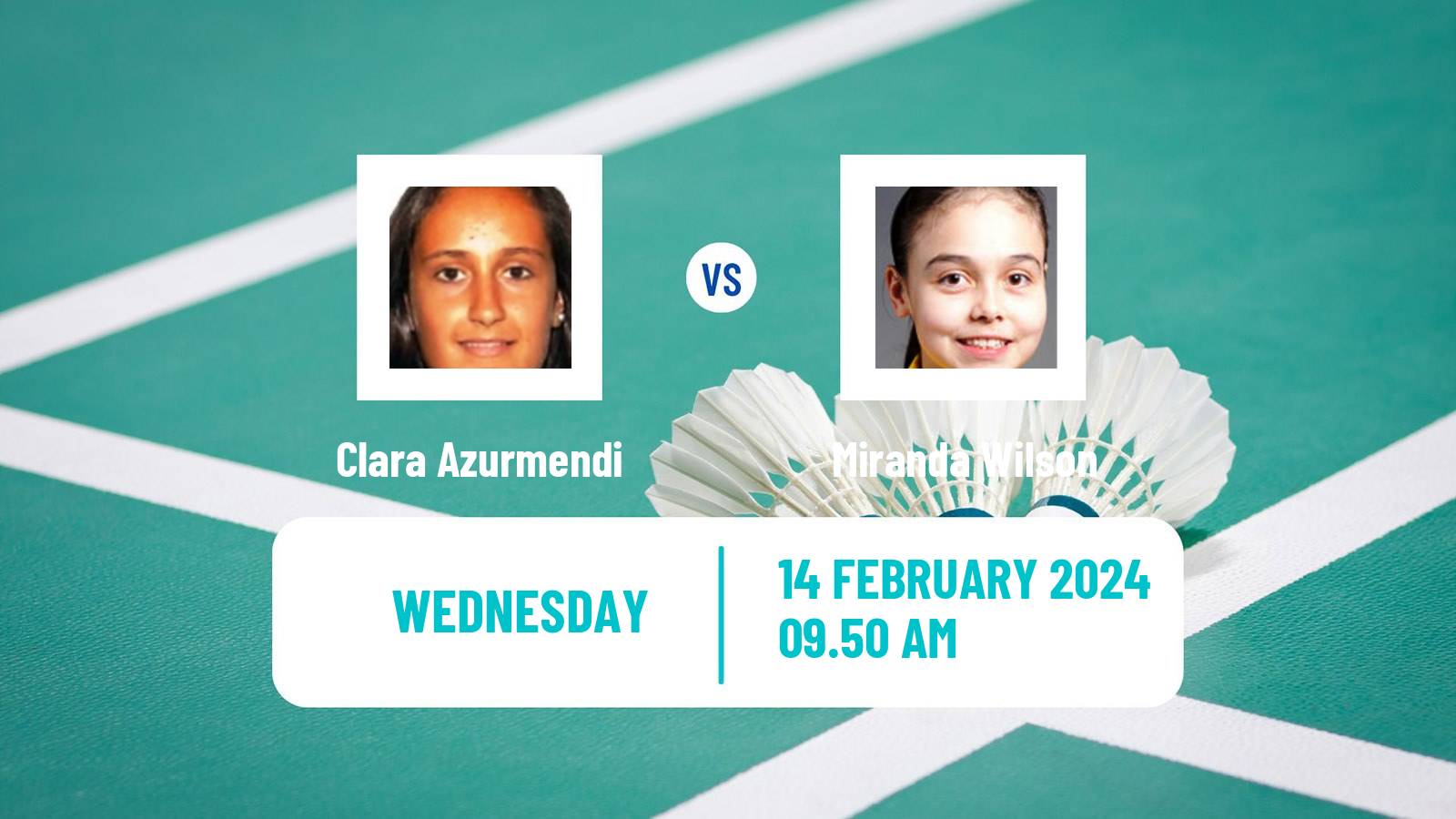 Badminton BWF European Championships Teams Women Clara Azurmendi - Miranda Wilson