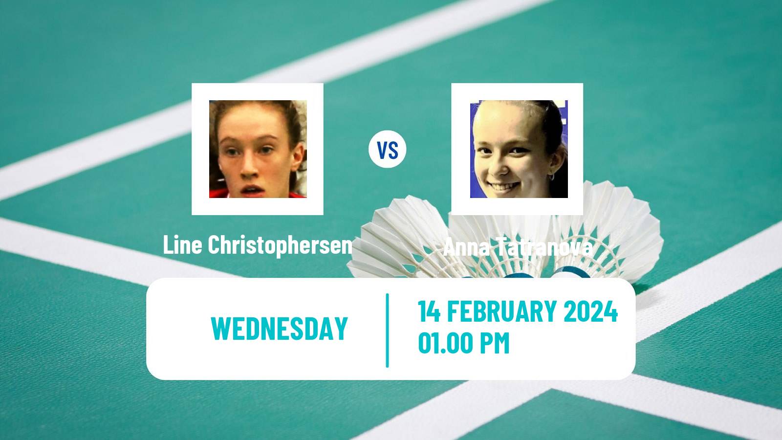 Badminton BWF European Championships Teams Women Line Christophersen - Anna Tatranova