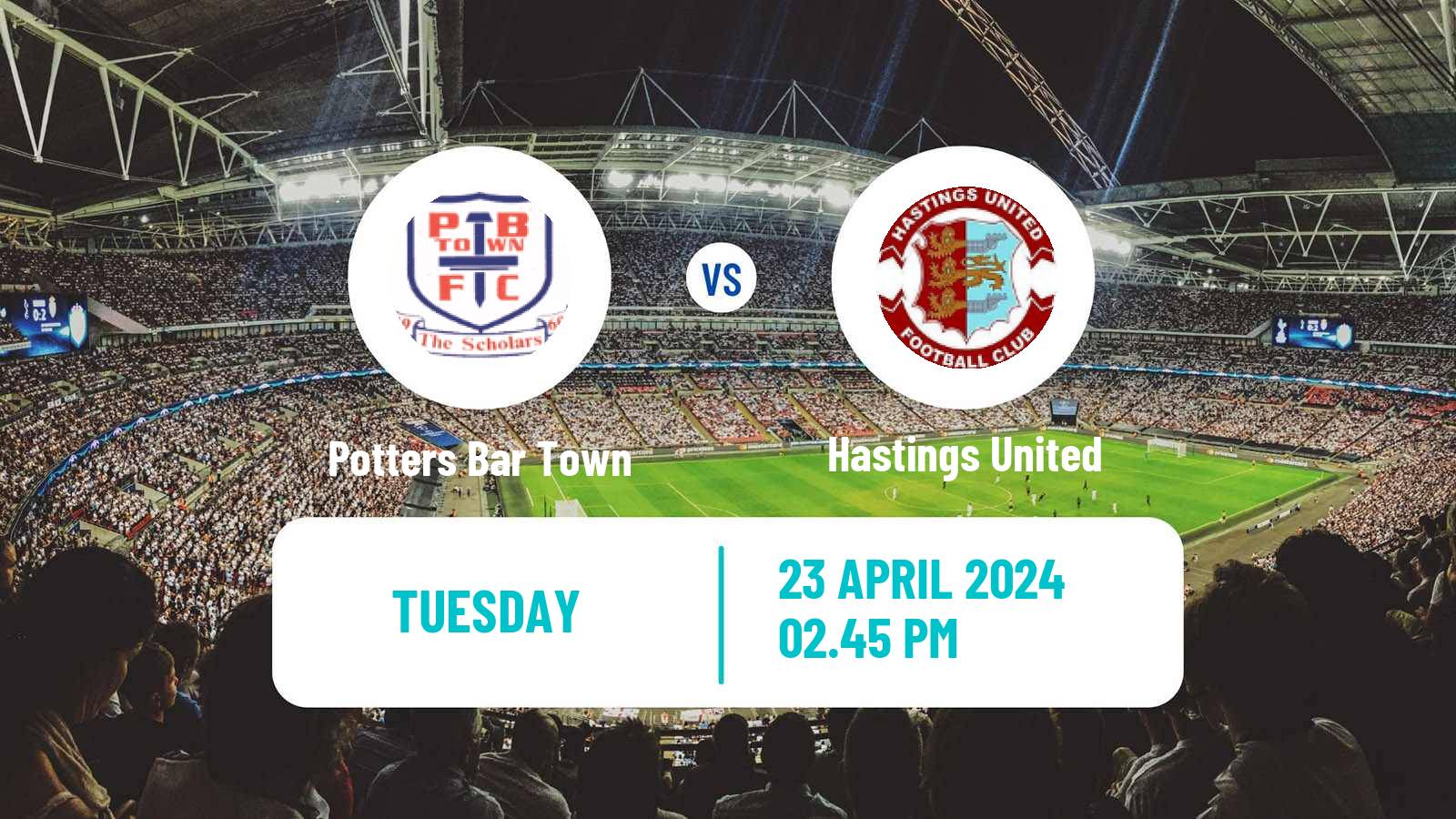 Soccer English Isthmian League Premier Division Potters Bar Town - Hastings United