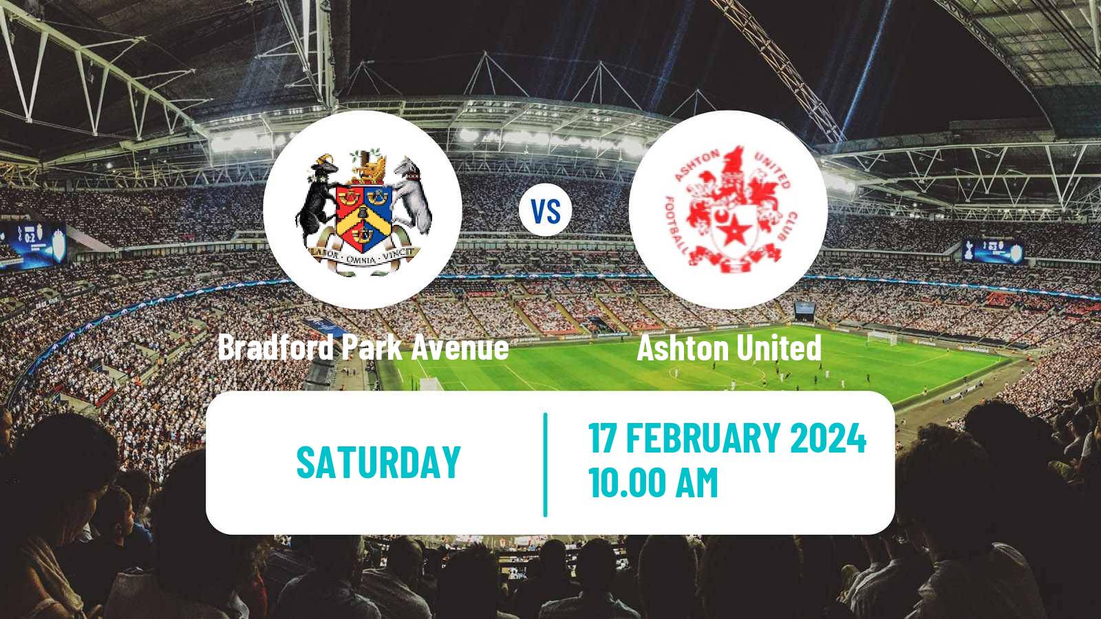 Soccer English NPL Premier Division Bradford Park Avenue - Ashton United