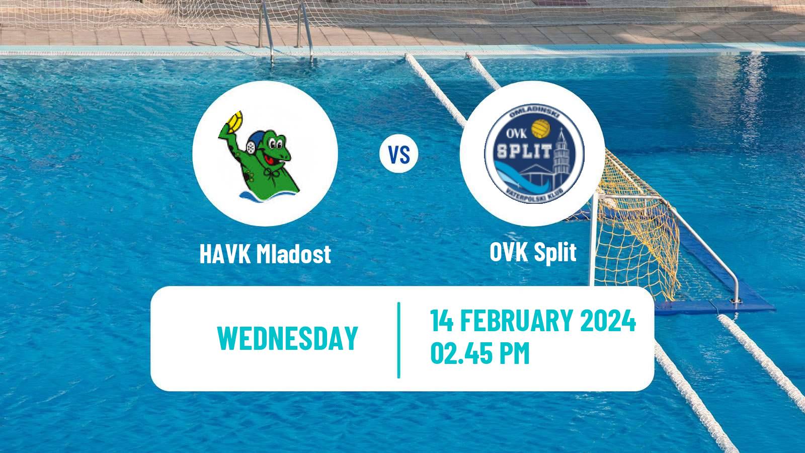 Water polo Croatian Water Polo Prva Liga HAVK Mladost - Split