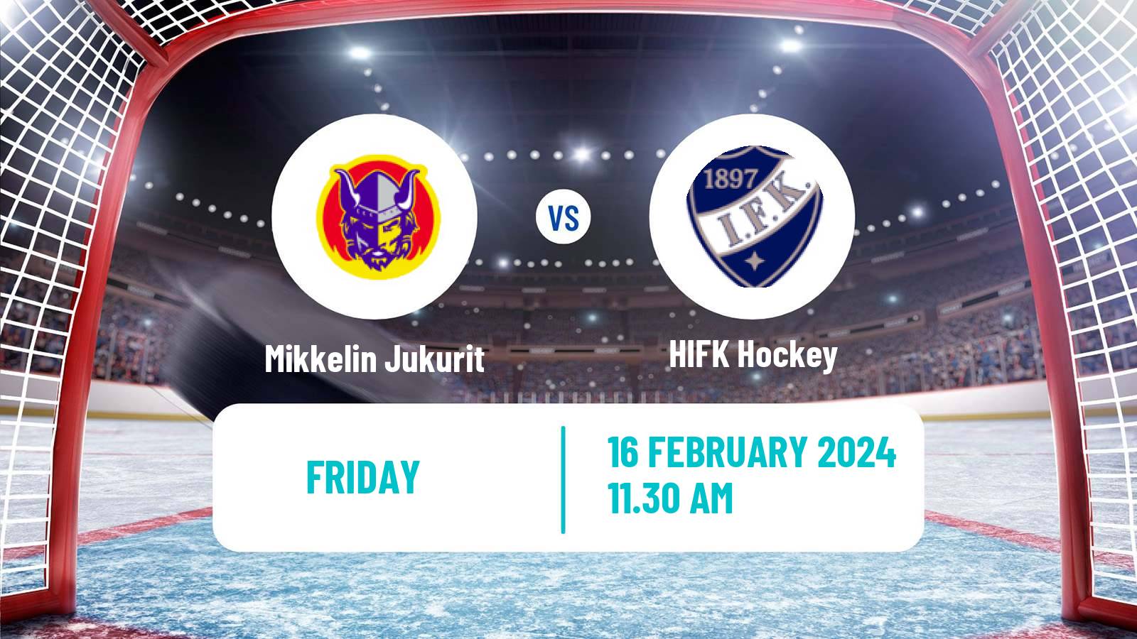 Hockey Finnish SM-liiga Mikkelin Jukurit - HIFK