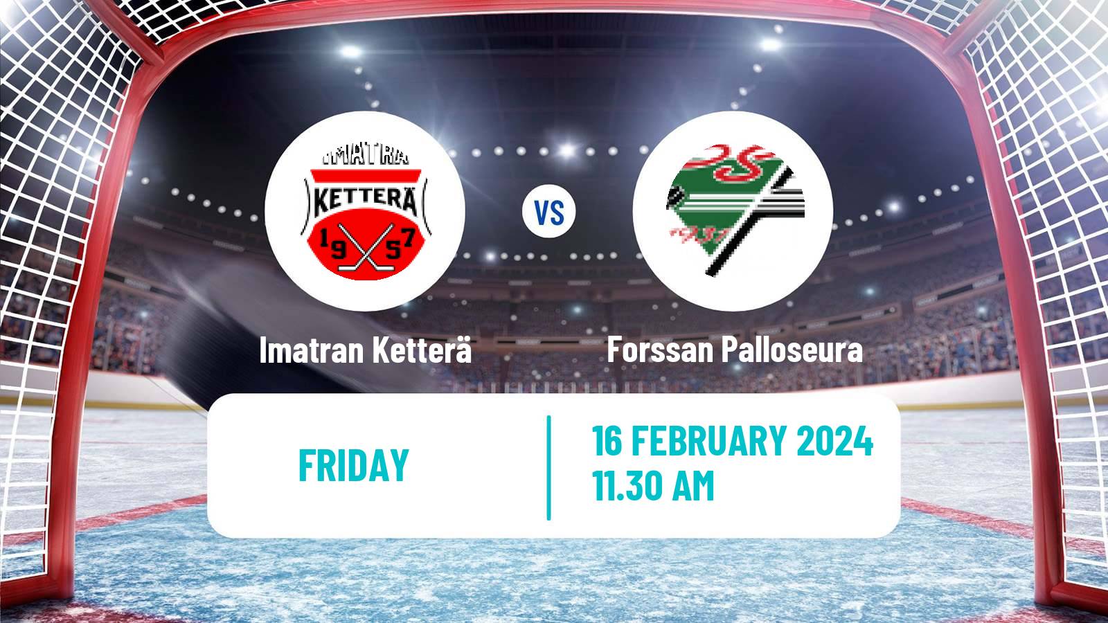 Hockey Finnish Mestis Imatran Ketterä - Forssan Palloseura