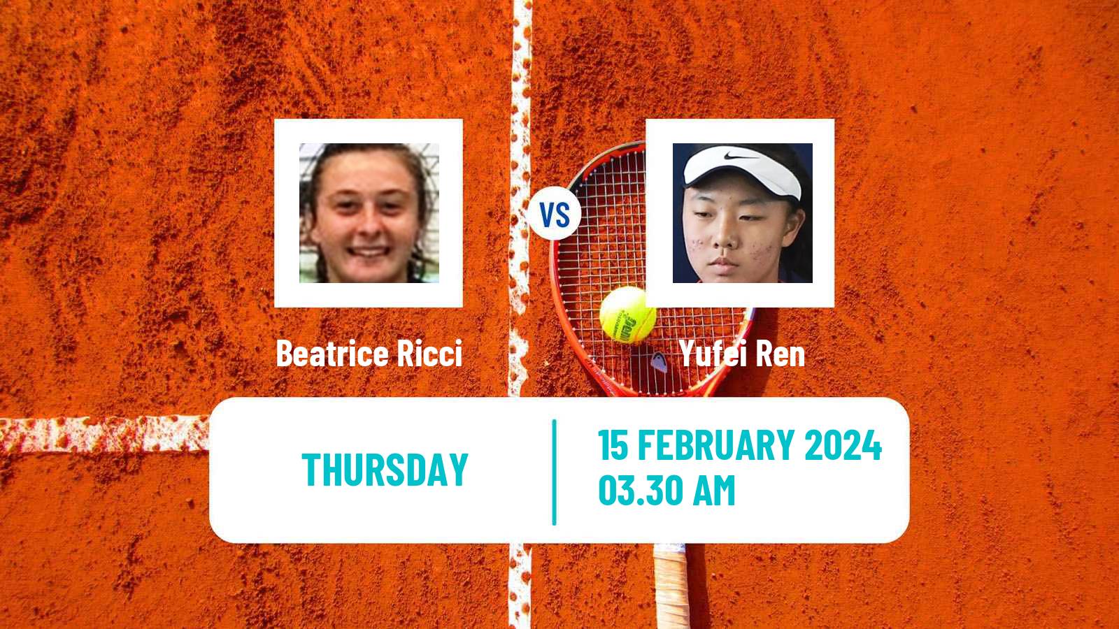 Tennis ITF W15 Monastir 5 Women Beatrice Ricci - Yufei Ren