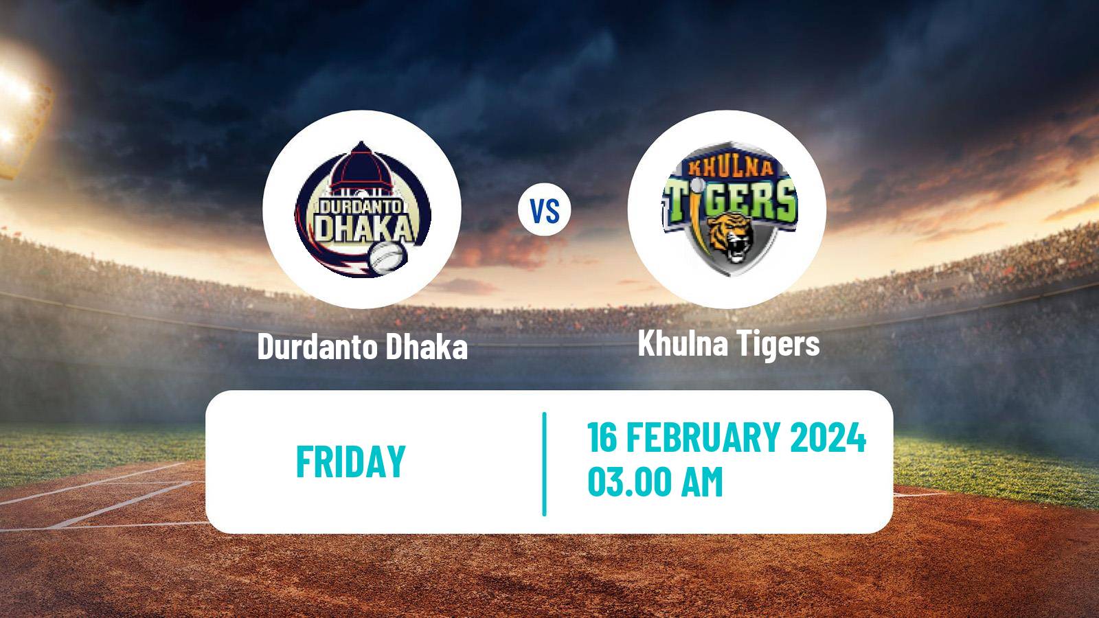 Cricket Bangladesh Premier League Cricket Durdanto Dhaka - Khulna Tigers