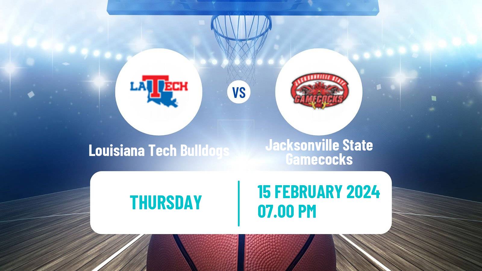 Basketball NCAA College Basketball Louisiana Tech Bulldogs - Jacksonville State Gamecocks