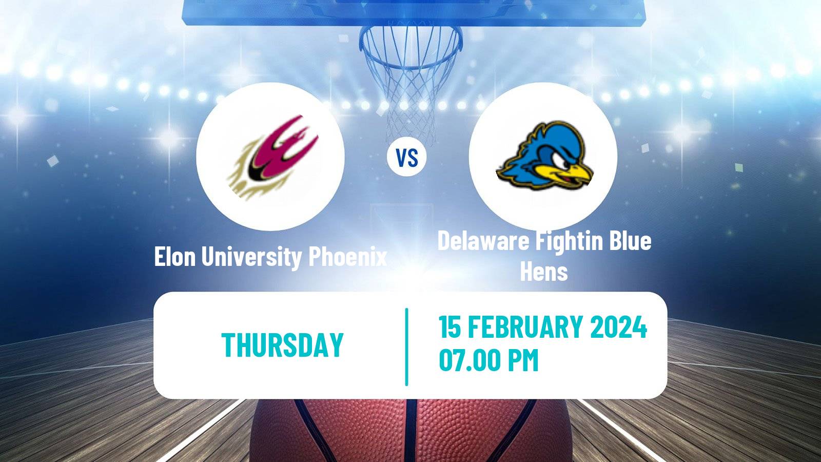 Basketball NCAA College Basketball Elon University Phoenix - Delaware Fightin Blue Hens