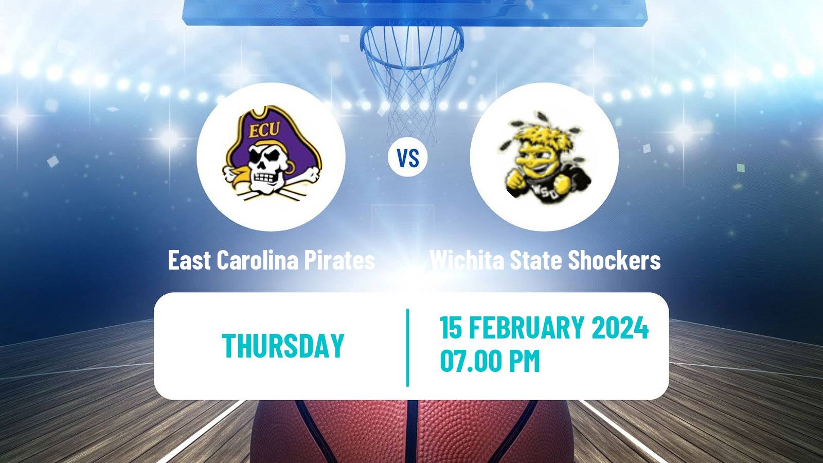 Basketball NCAA College Basketball East Carolina Pirates - Wichita State Shockers