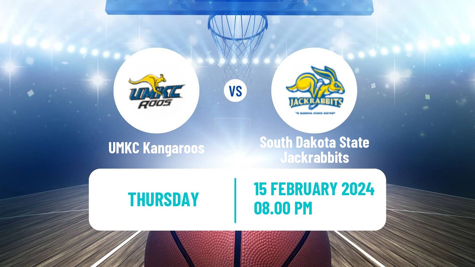 Basketball NCAA College Basketball UMKC Kangaroos - South Dakota State Jackrabbits