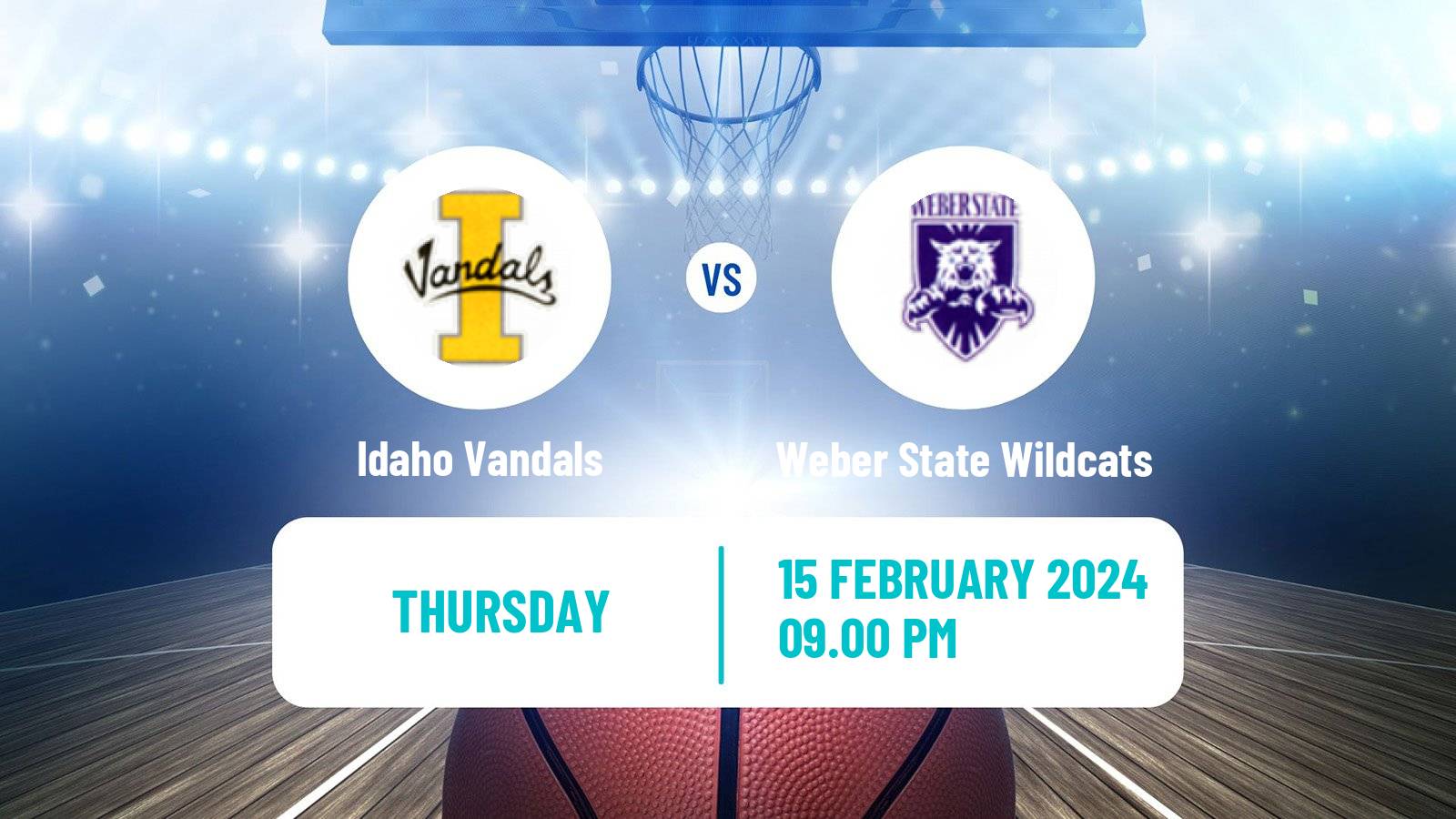 Basketball NCAA College Basketball Idaho Vandals - Weber State Wildcats