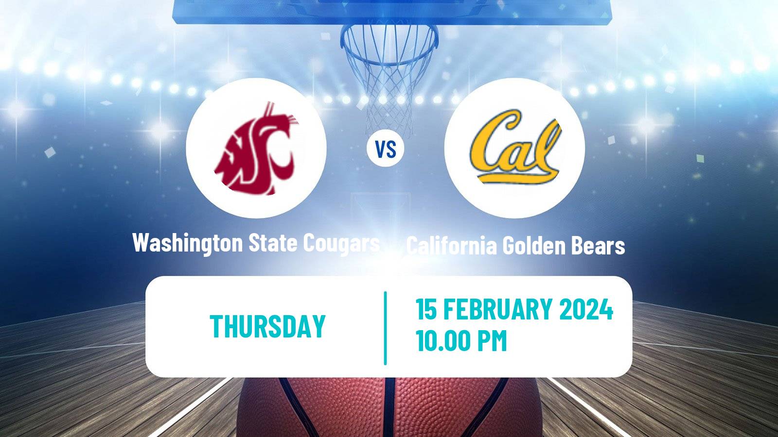 Basketball NCAA College Basketball Washington State Cougars - California Golden Bears