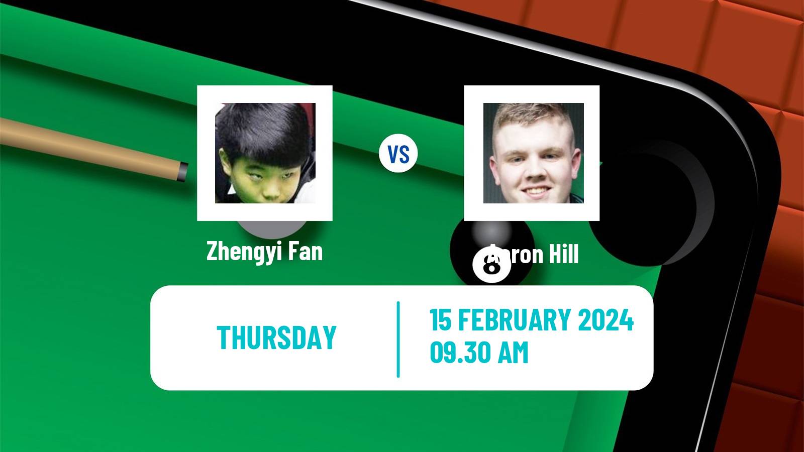 Snooker Welsh Open Zhengyi Fan - Aaron Hill