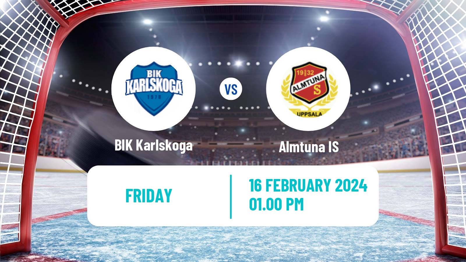 Hockey Swedish Hockey Allsvenskan BIK Karlskoga - Almtuna IS