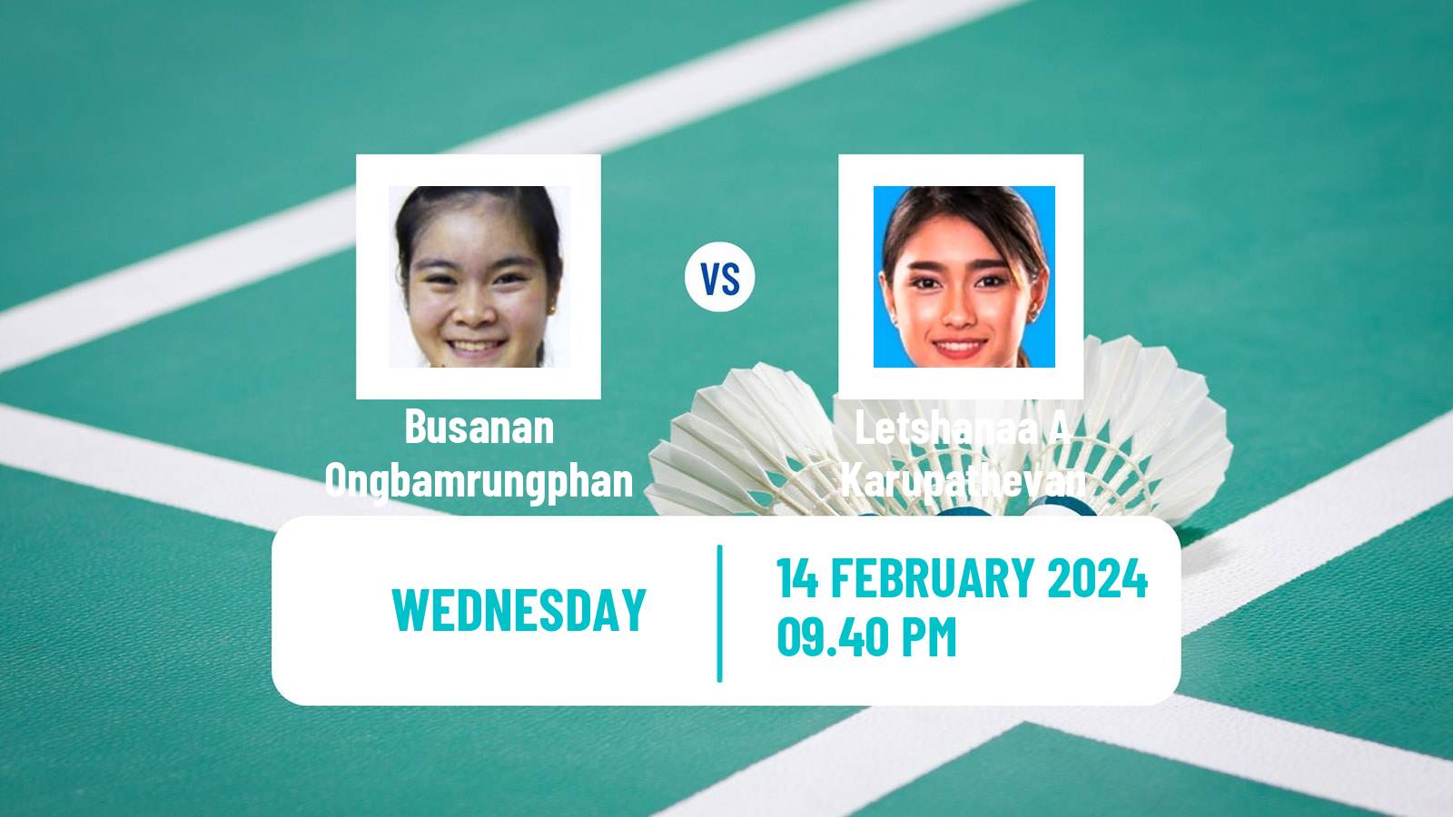 Badminton BWF Asia Championships Teams Women Busanan Ongbamrungphan - Letshanaa A Karupathevan