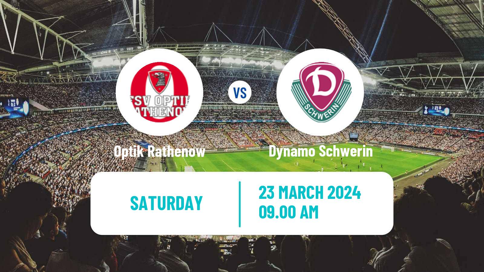Soccer German Oberliga NOFV-Nord Optik Rathenow - Dynamo Schwerin