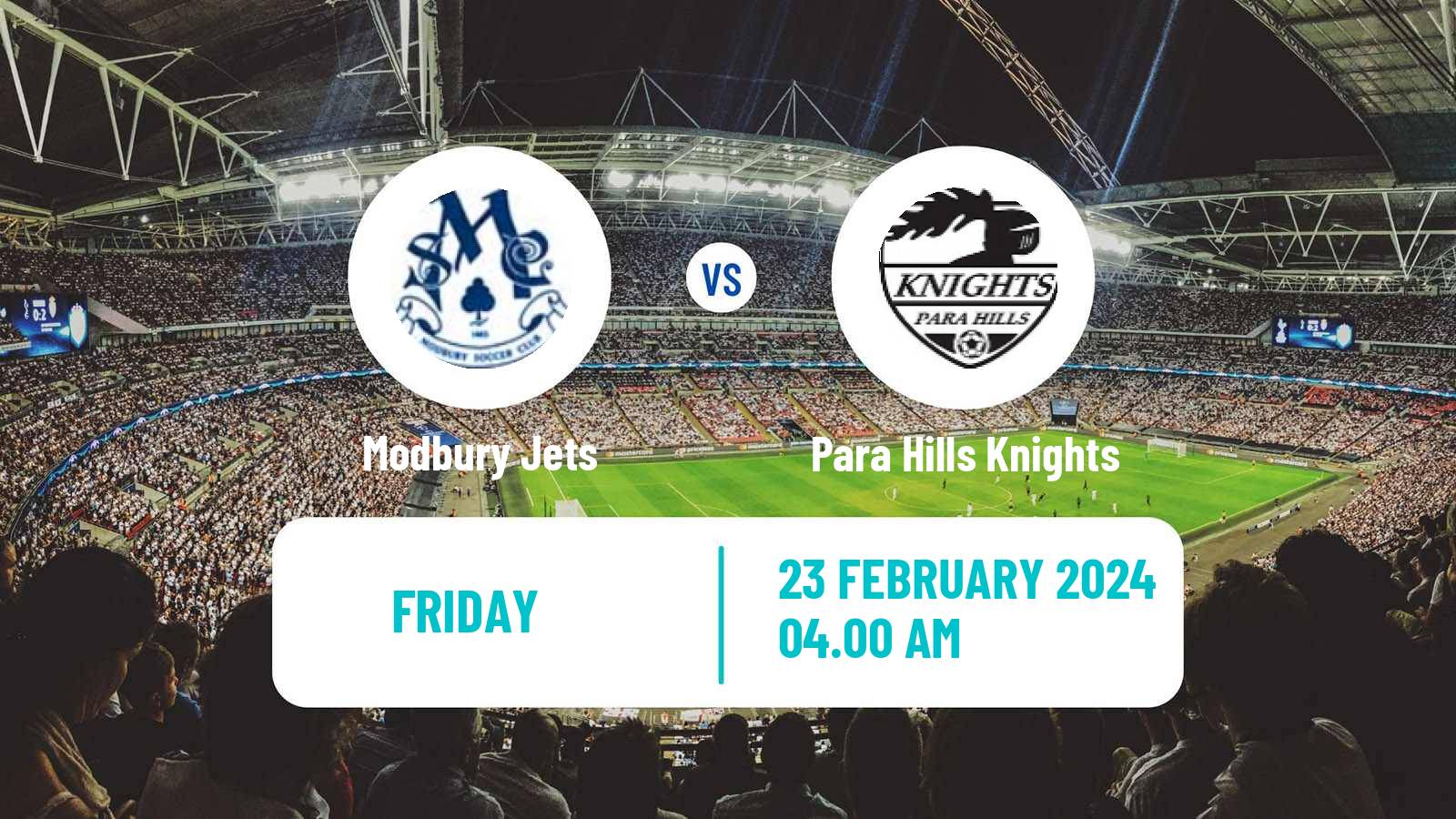 Soccer Australian NPL South Australian Modbury Jets - Para Hills Knights