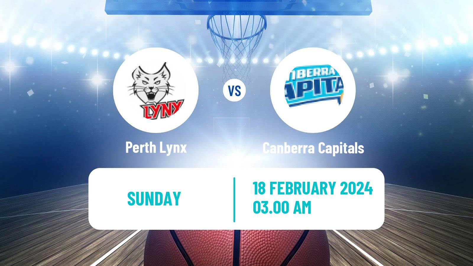Basketball Australian WNBL Perth Lynx - Canberra Capitals