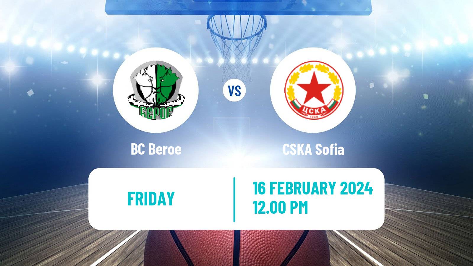 Basketball Bulgarian NBL Beroe - CSKA Sofia