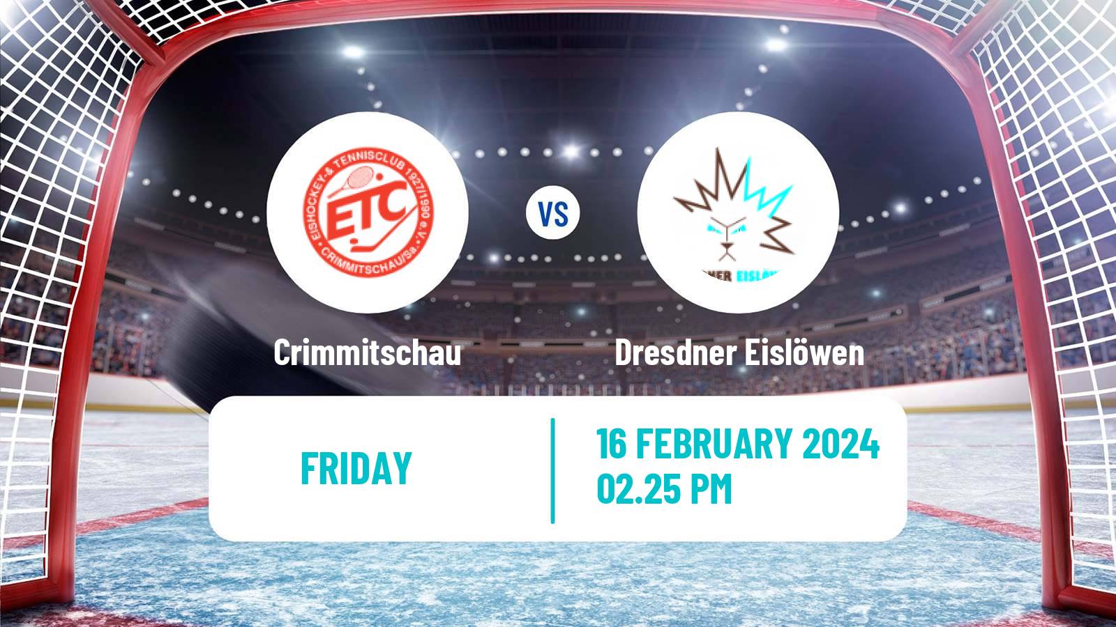 Hockey German DEL2 Crimmitschau - Dresdner Eislöwen