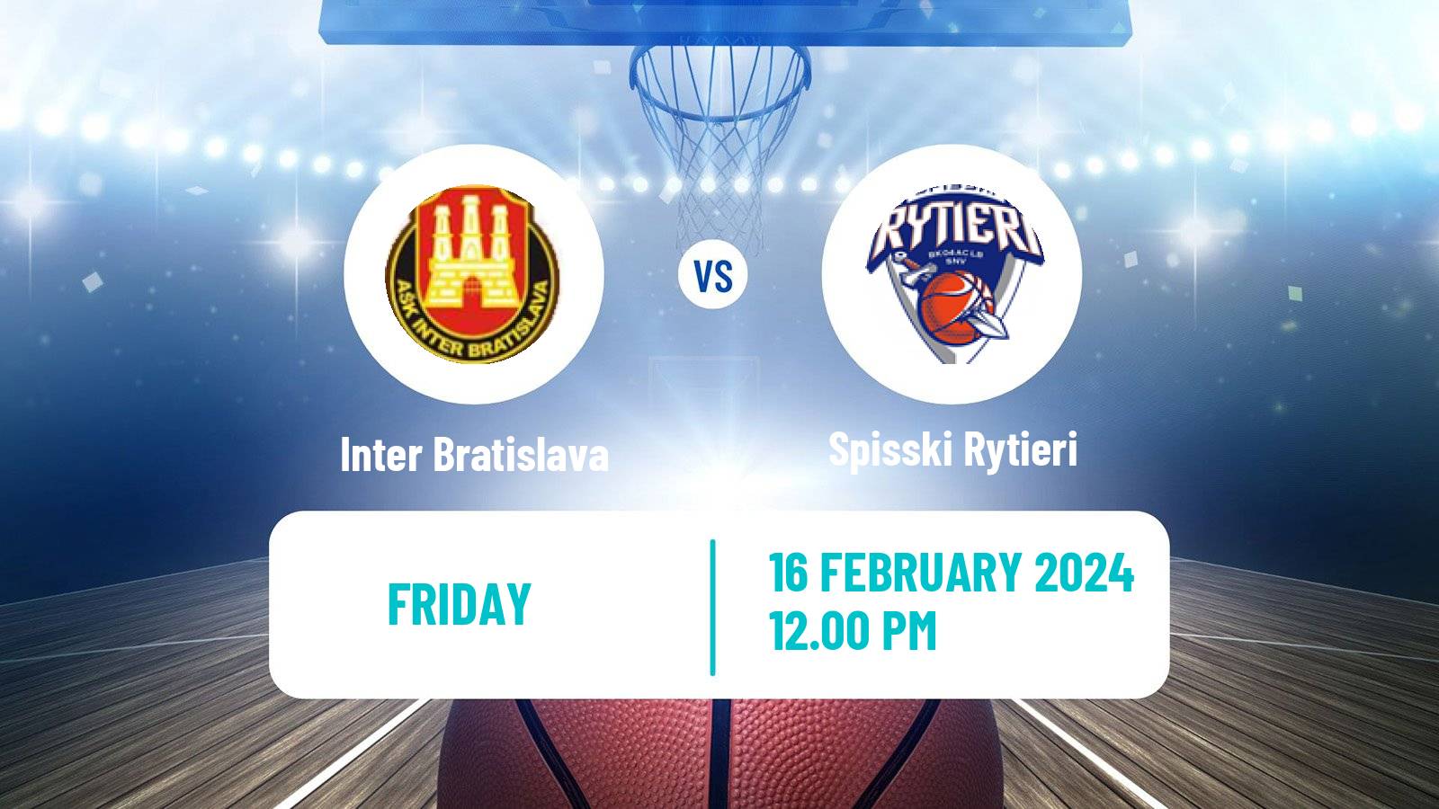 Basketball Slovak Extraliga Basketball Inter Bratislava - Spisski Rytieri