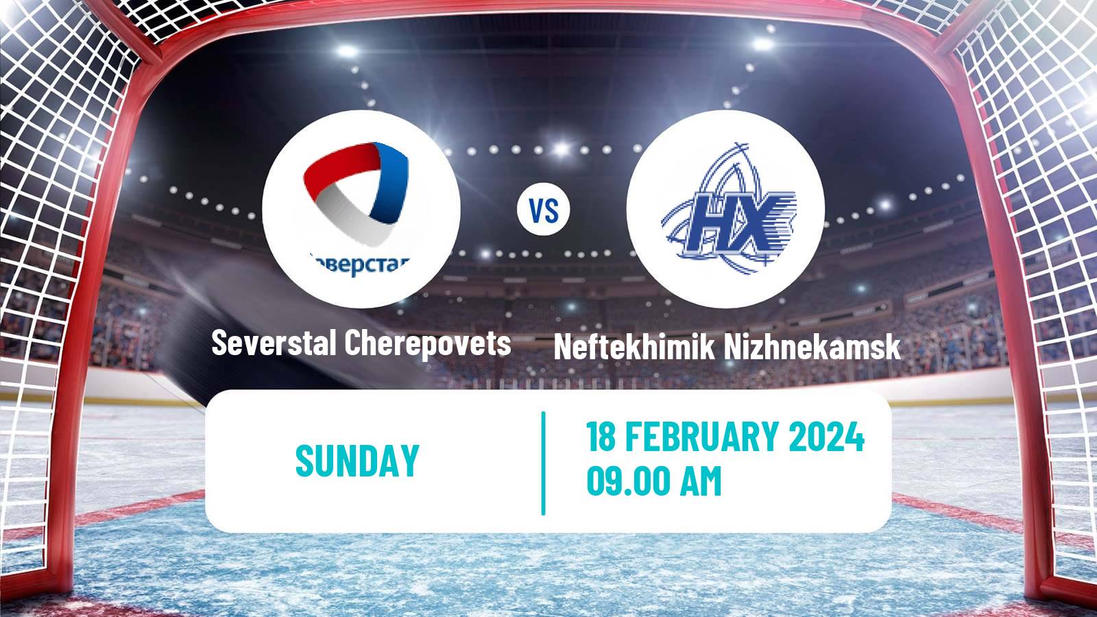 Hockey KHL Severstal Cherepovets - Neftekhimik Nizhnekamsk