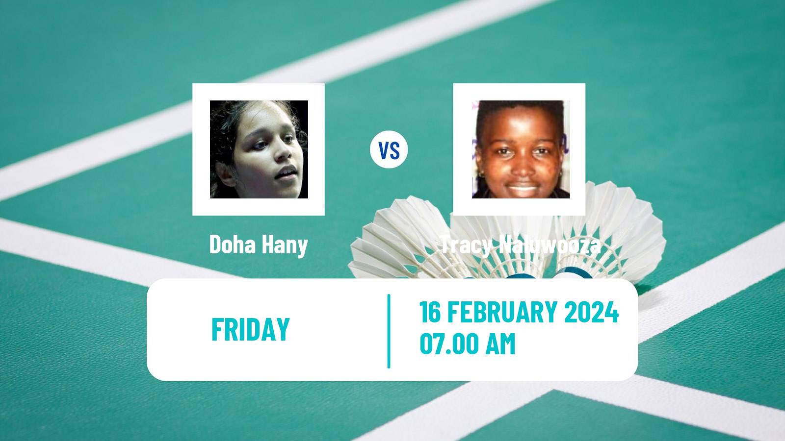 Badminton BWF Africa Championships Women Doha Hany - Tracy Naluwooza