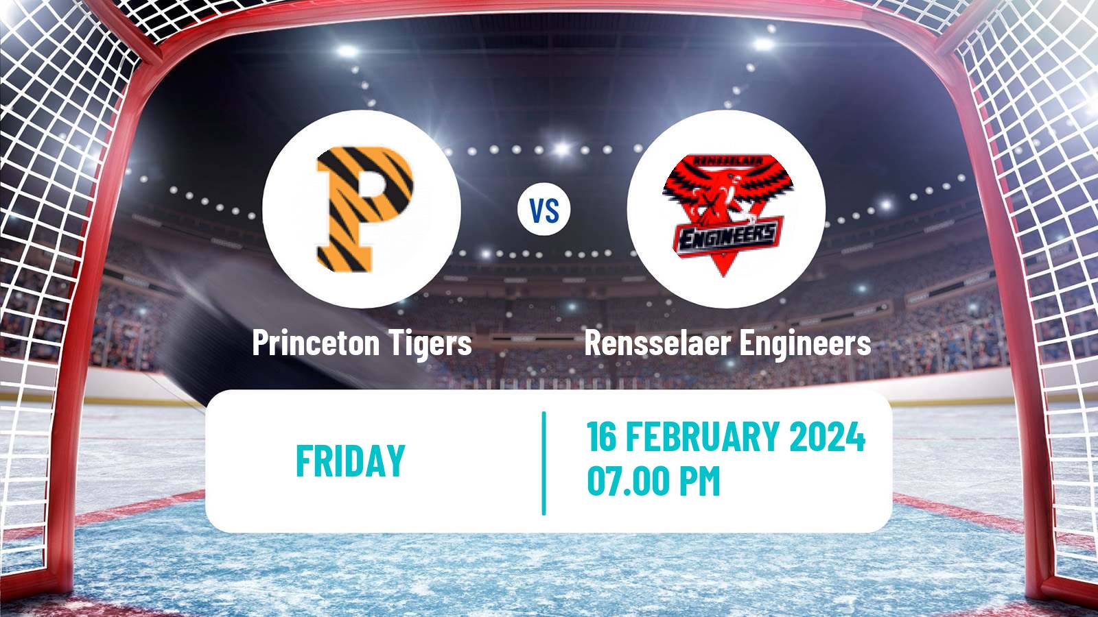 Hockey NCAA Hockey Princeton Tigers - Rensselaer Engineers
