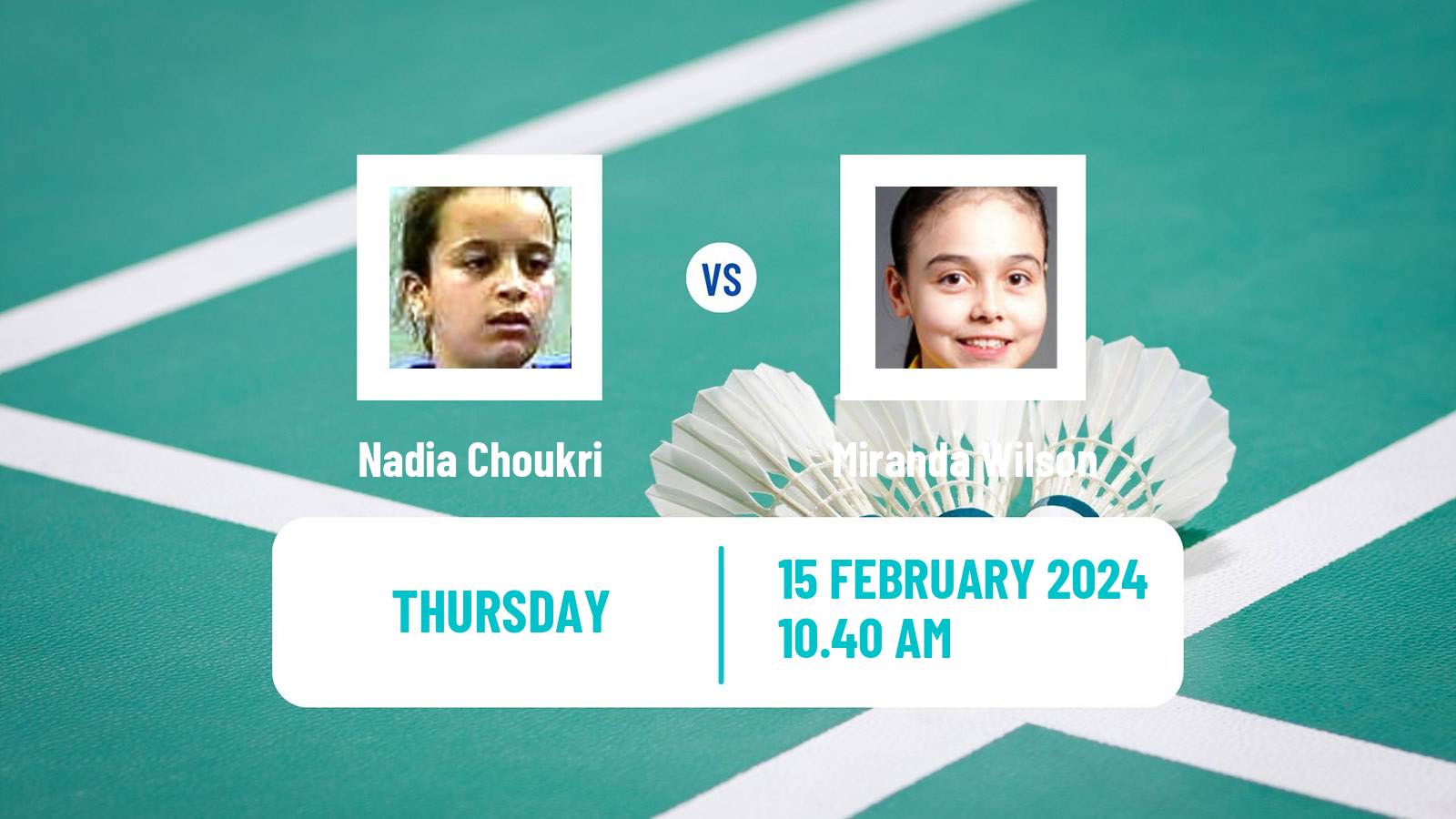 Badminton BWF European Championships Teams Women Nadia Choukri - Miranda Wilson