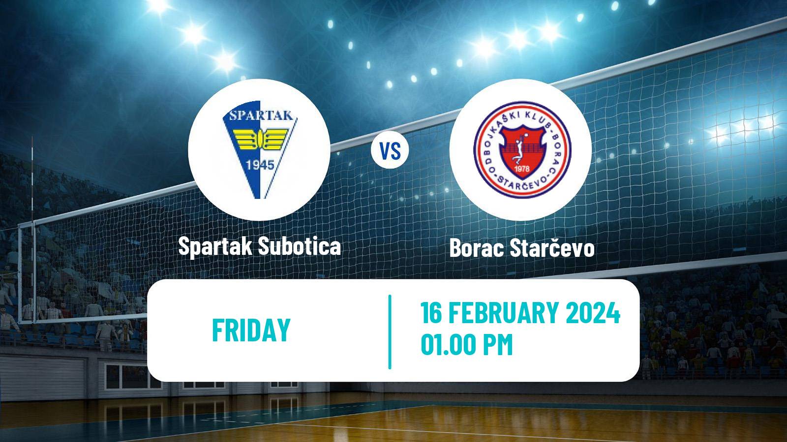 Volleyball Serbian Liga Volleyball Spartak Subotica - Borac Starčevo