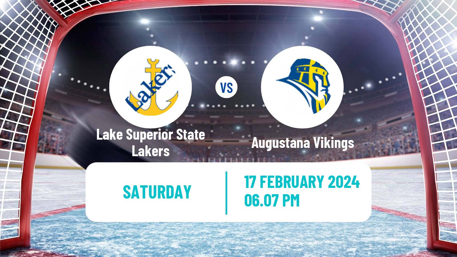 Hockey NCAA Hockey Lake Superior State Lakers - Augustana Vikings