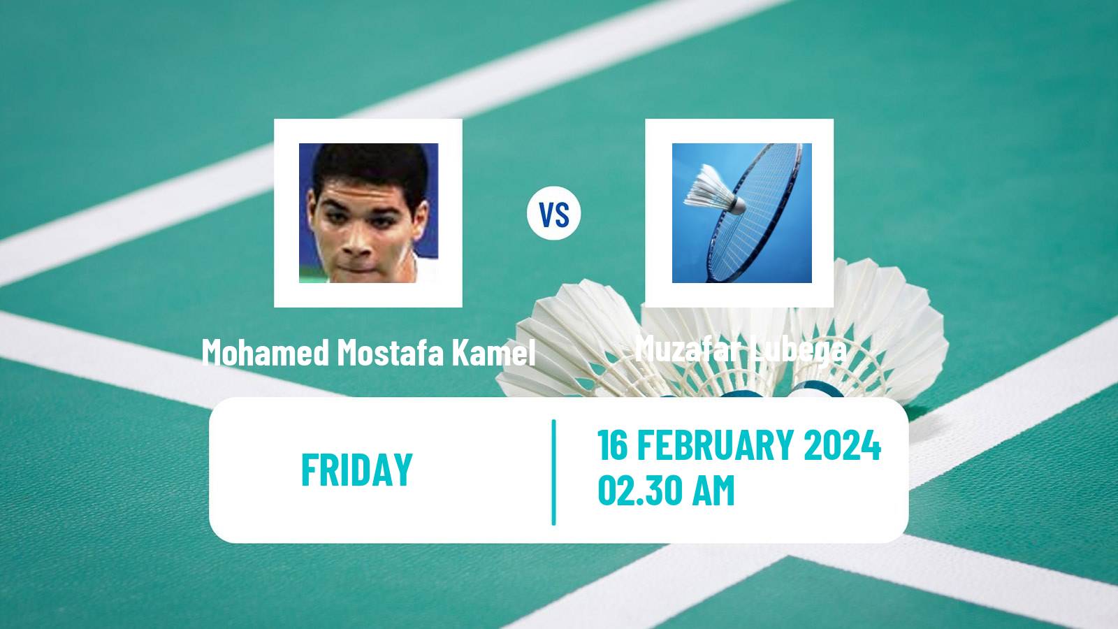 Badminton BWF Africa Championships Men Mohamed Mostafa Kamel - Muzafar Lubega