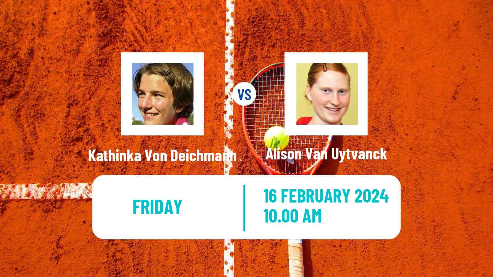 Tennis ITF W75 Altenkirchen Women Kathinka Von Deichmann - Alison Van Uytvanck