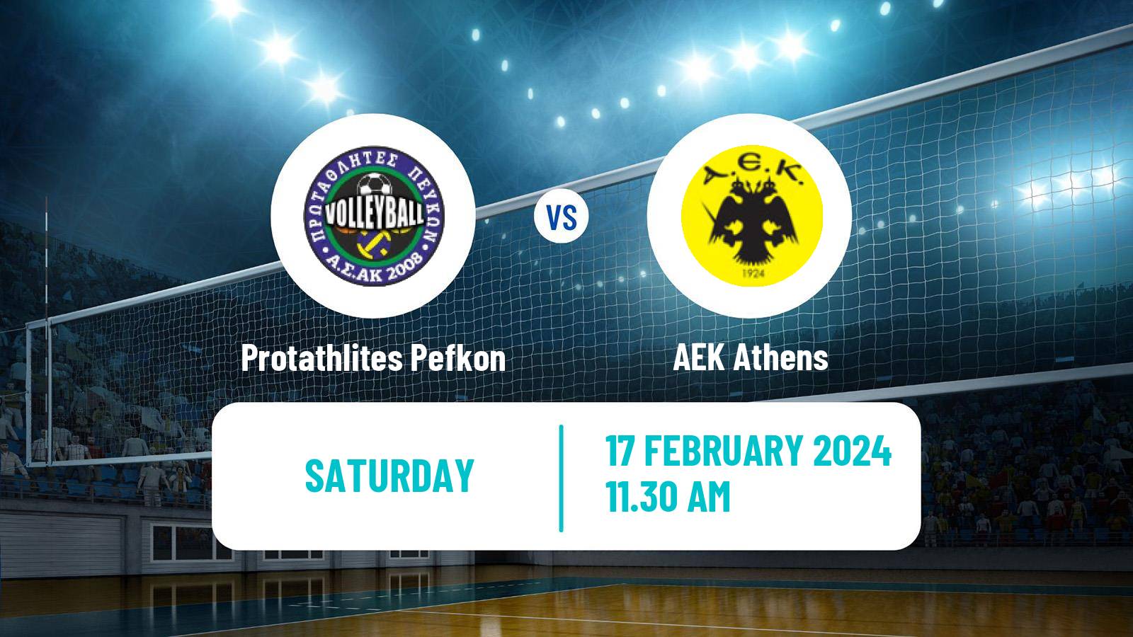 Volleyball Greek A1 Volleyball Women Protathlites Pefkon - AEK Athens