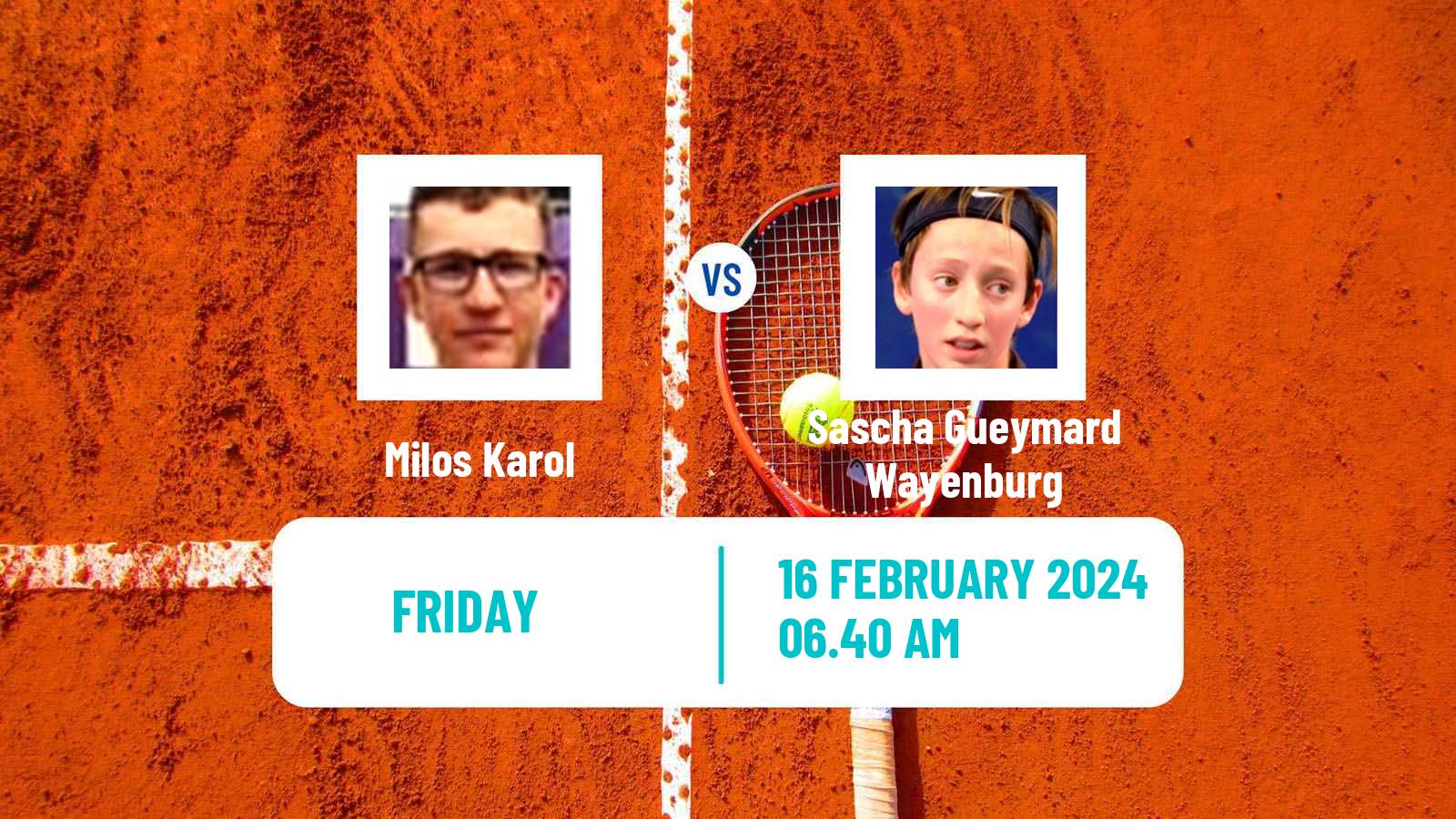 Tennis ITF M15 Oberhaching Men Milos Karol - Sascha Gueymard Wayenburg