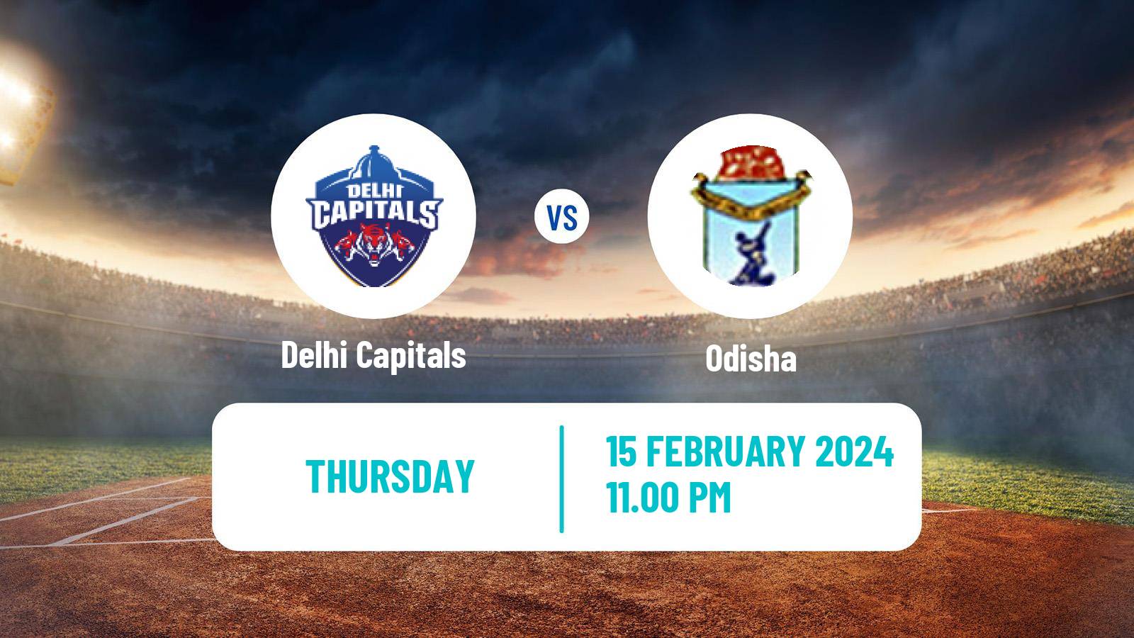 Cricket Ranji Trophy Delhi Capitals - Odisha