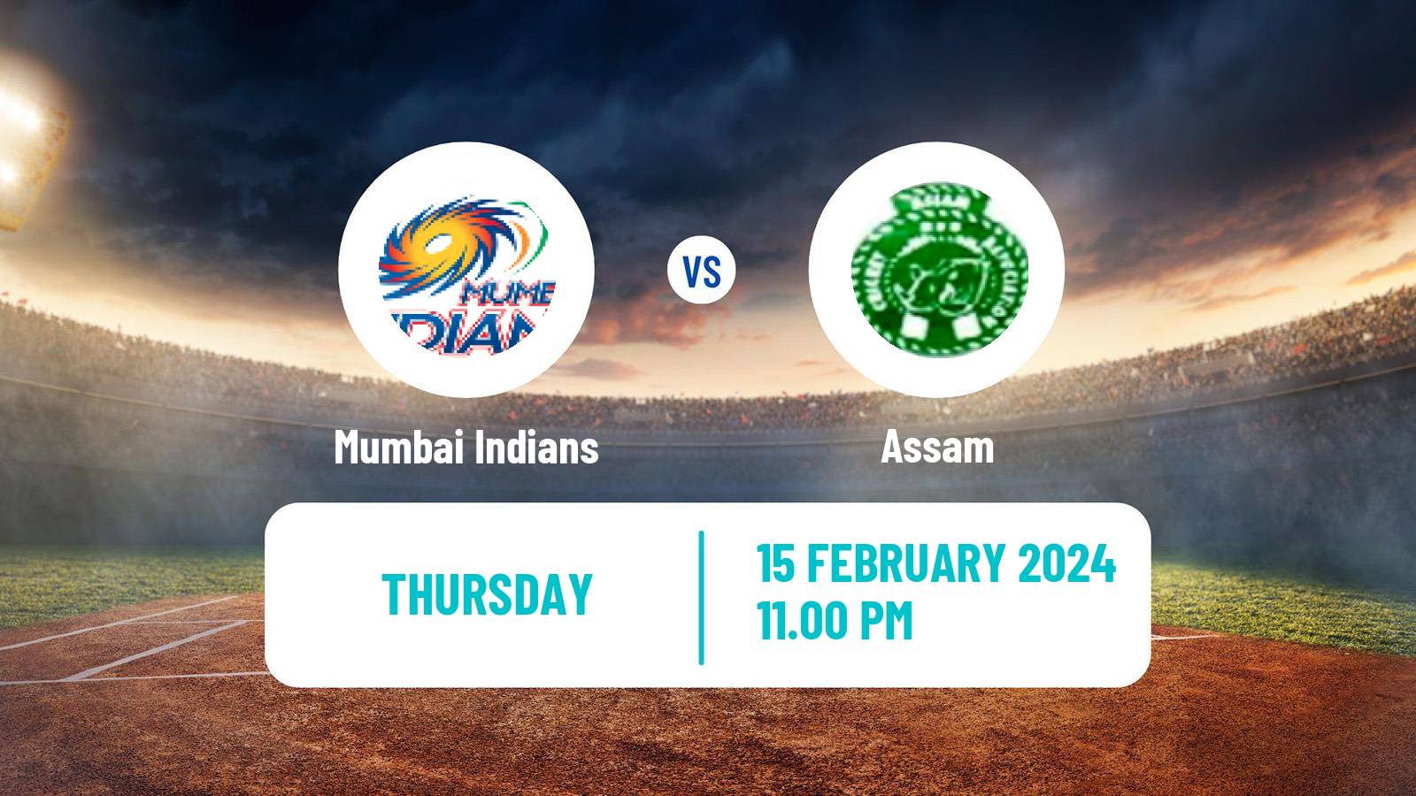 Cricket Ranji Trophy Mumbai Indians - Assam