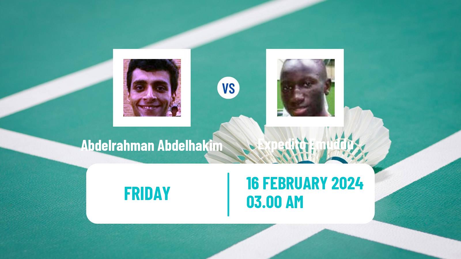 Badminton BWF Africa Championships Men Abdelrahman Abdelhakim - Expedito Emuddu