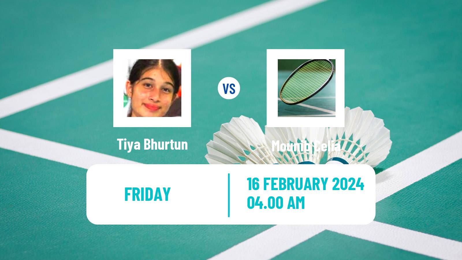 Badminton BWF Africa Championships Women Tiya Bhurtun - Mounib Celia