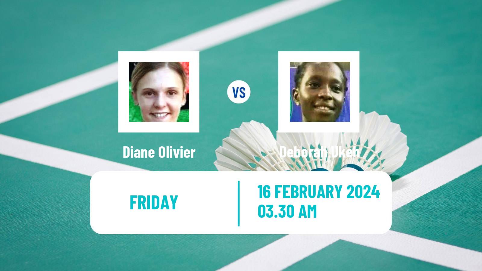 Badminton BWF Africa Championships Women Diane Olivier - Deborah Ukeh