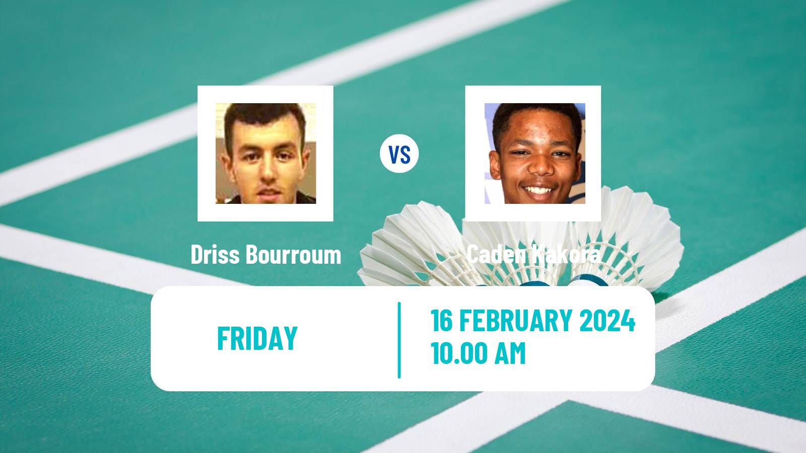 Badminton BWF Africa Championships Men Driss Bourroum - Caden Kakora