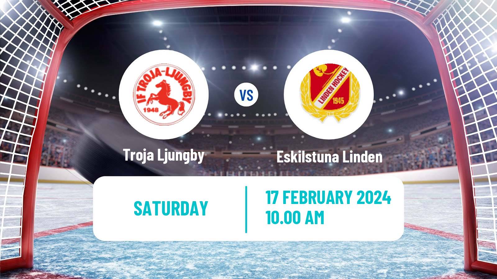 Hockey Swedish HockeyEttan Sodra Var Troja Ljungby - Eskilstuna Linden