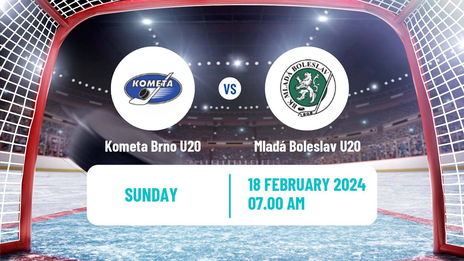 Hockey Czech ELJ Kometa Brno U20 - Mladá Boleslav U20